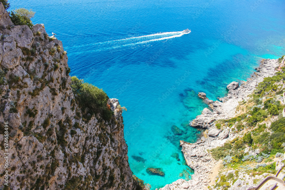 Beautiful Seascape View In Capri, Italy