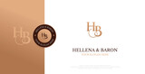Wedding Logo Initial HB Logo Design Vector