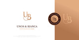 Wedding Logo Initial UB Logo Design Vector