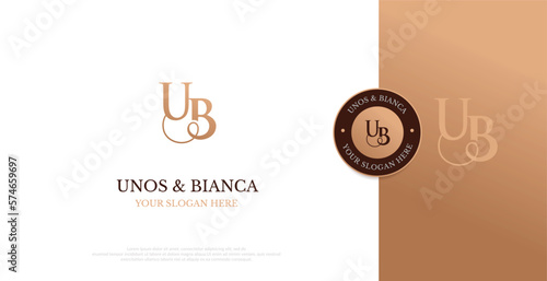 Wedding Logo Initial UB Logo Design Vector