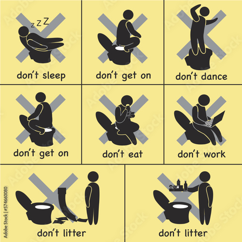 Bad manners in the restroom2–トイレでの禁止事項2-