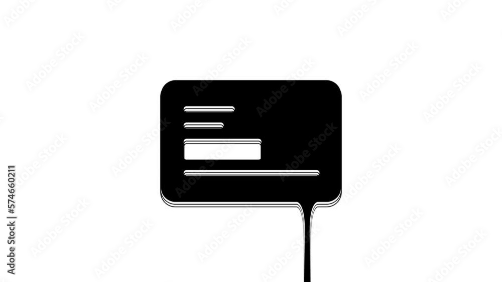 Black Visiting card, business card icon isolated on white background. Corporate identity template. 4K Video motion graphic animation Black Visiting card, business card icon isolated on white background. Corporate identity template. 4K Video motion graphic animation