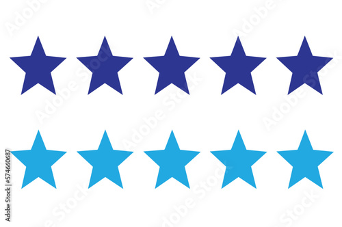 Fototapeta Naklejka Na Ścianę i Meble -  star flat blue blue icon for apps and websites Product rating from customer reviews
