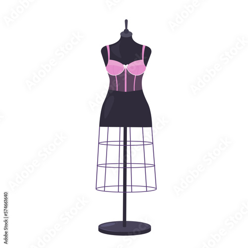 Mannequin with fashion corset for boutique shop