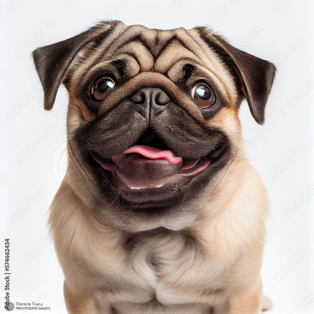 portrait of a pug dog