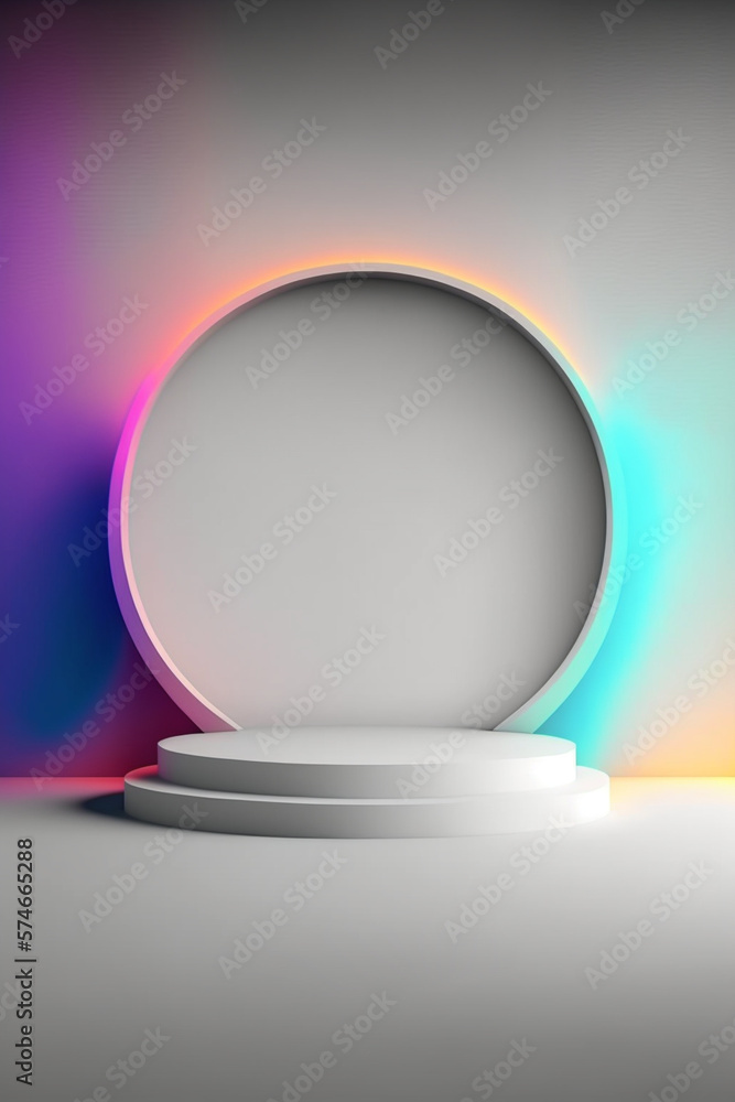 Elevate your presentation with this stunning multicolored podium design Elevate your presentation with this stunning multicolored podium design