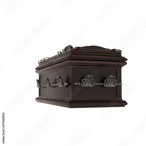 3d rendering dark fantasy skull vampire coffin