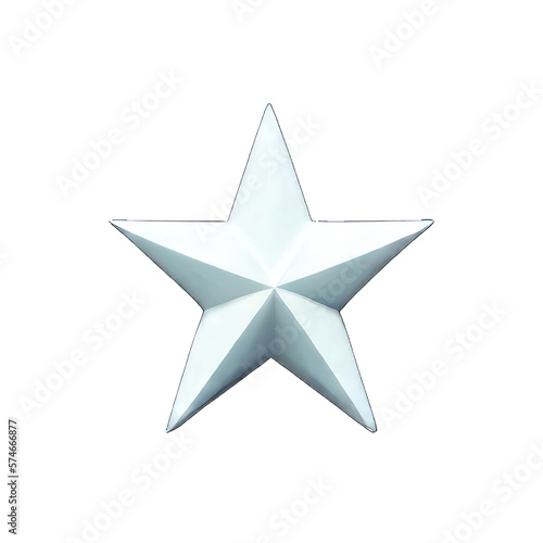 star isolated on white. Generative AI.