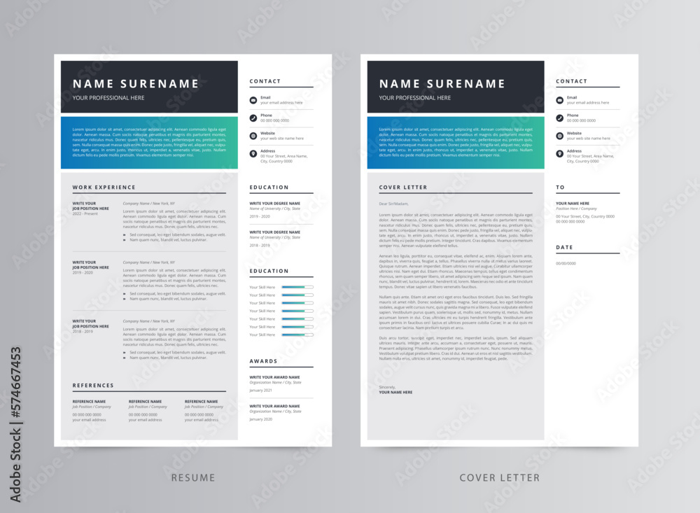 Resume Template, Professional Modern Resume Template, CV Template Resume Template, Professional Modern Resume Template, CV Template