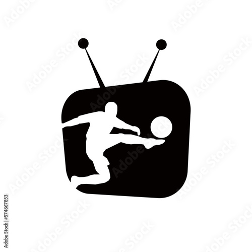 Football game sport tv channel logo design