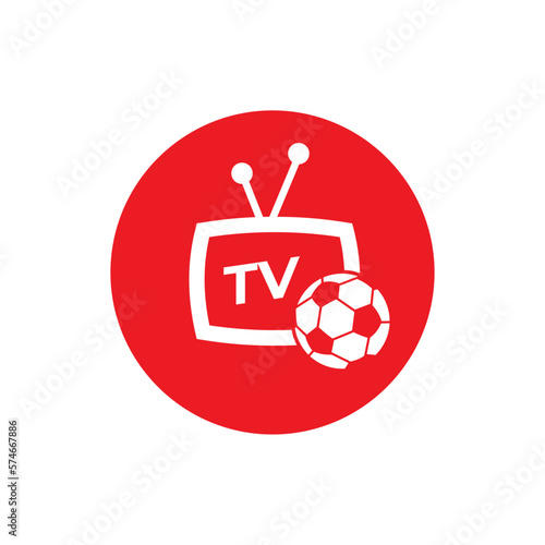 Football game sport tv channel logo design
