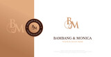 Wedding Logo Initial BM Logo Design Vector