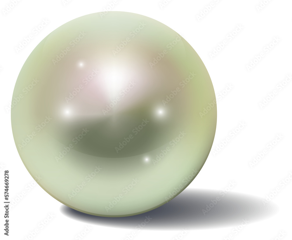 Obraz premium Light round gem. Luxury orb. Shiny pearl