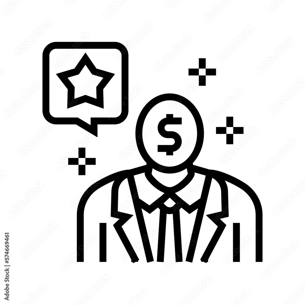professional businessman line icon vector illustration professional businessman line icon vector illustration