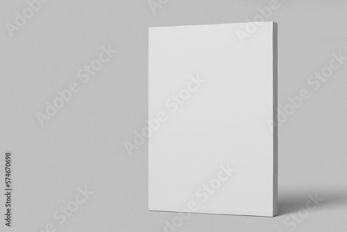 Konstfotografi empty close softcover paperback vertical a5 book realistic mockup template 3d re