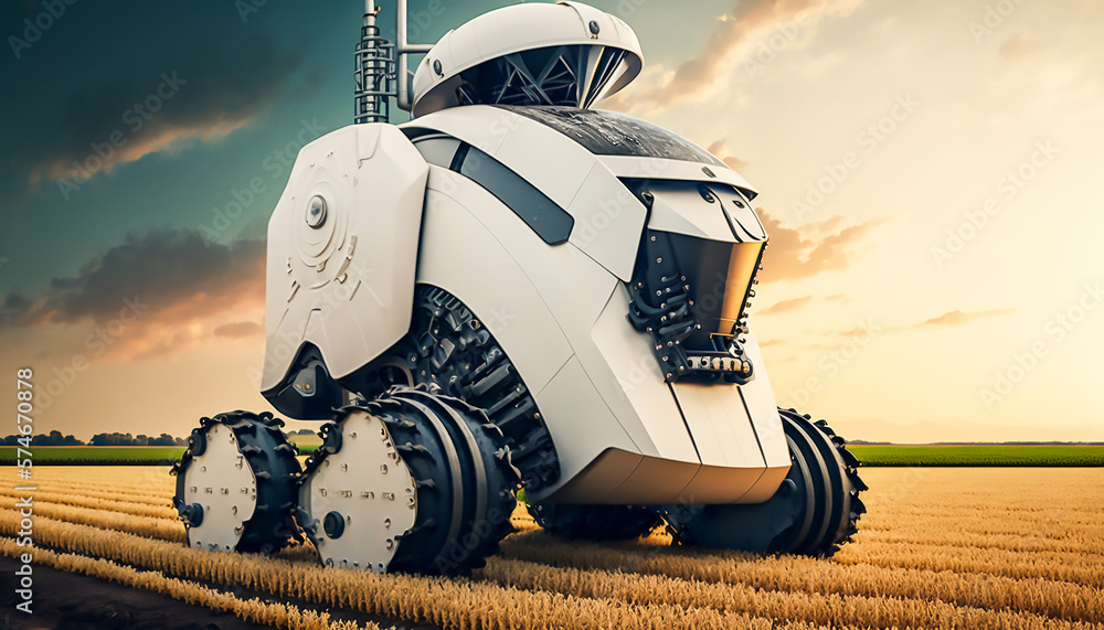 smart modern farming automation using advanced machines with robotic ...