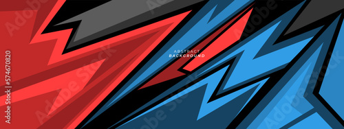 Abstract Car decal design vector. Abstract racing blue red design concept.