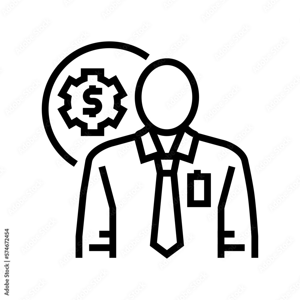 technical sales engineer worker line icon vector illustration technical sales engineer worker line icon vector illustration