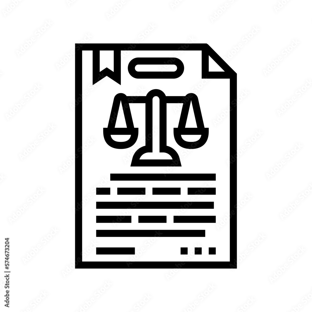 legal document paper line icon vector illustration legal document paper line icon vector illustration