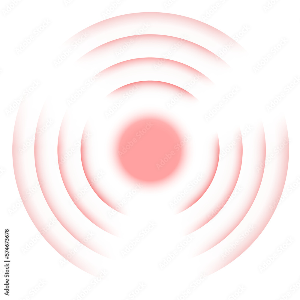 Red radar signal. Audio waves. Sound effect Red radar signal. Audio waves. Sound effect