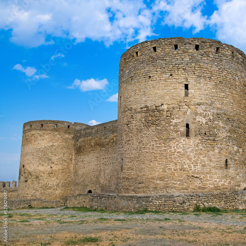 Stronghold in Ukraine. Ruins of the citadel of the Bilhorod-Dnistrovskyi fortress, Ukraine.