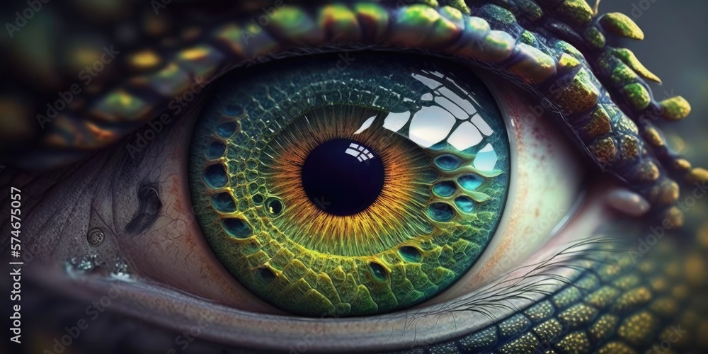 eye macro closeup animal. Generative Ai
