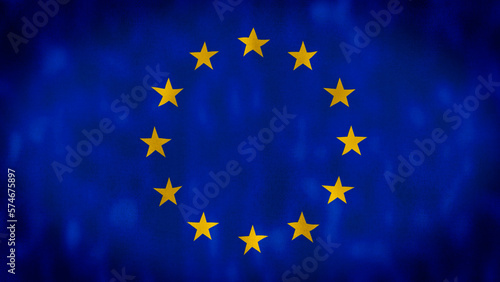 Flag of Europe illustration. European Union 4K Waving Flag illustration.