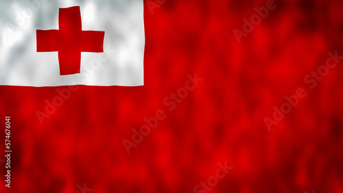 Tonga Waving Flag illustration, Tonga Flag, Flag of Tonga Waving illustration, Tonga Flag 4K Footage. Nuku'alofa. photo