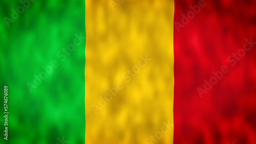 Flag of Mali. Mali National Flag. 4K seamless illustration of the mali flag. illustration. photo