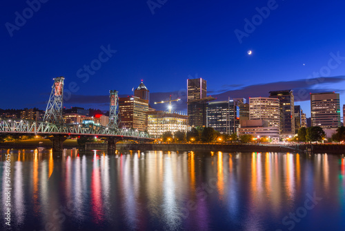 Portland  Oregon  USA Skyline on the Willamette River