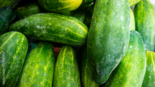 Cucumbers are sold in traditional markets