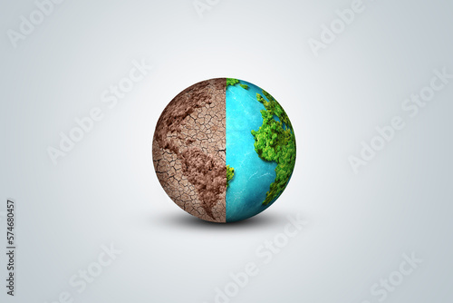 World climate change 3d concept.
Global Warming and Pollution Concept - Sustainability of environment.