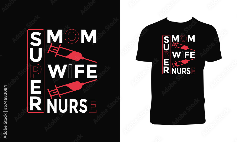 Nurse Typography Tee Design. Nurse Typography Tee Design.