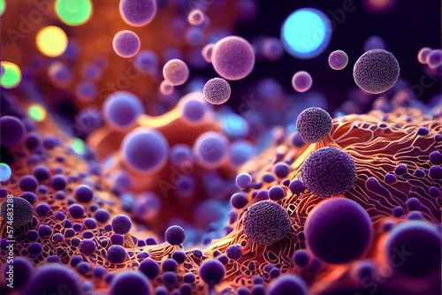 Fototapeta HD wallpaper of Colorful fantasy Sea fish eggs generated with Ai