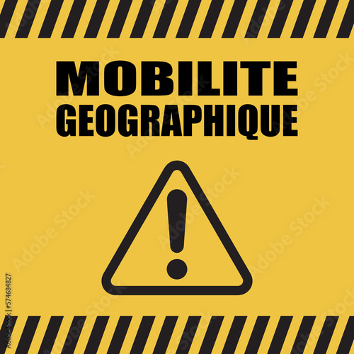 Logo mobilité géographique. photo