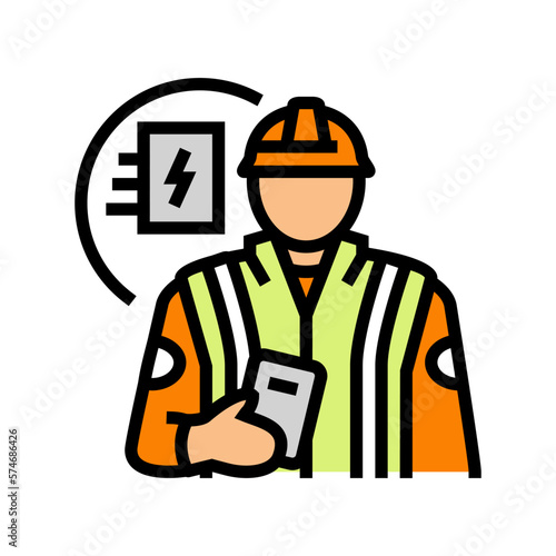 electronics installers repairers color icon vector illustration