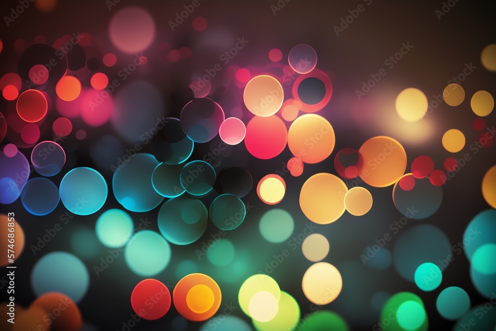 Gold abstract bokeh background. Generative ai
