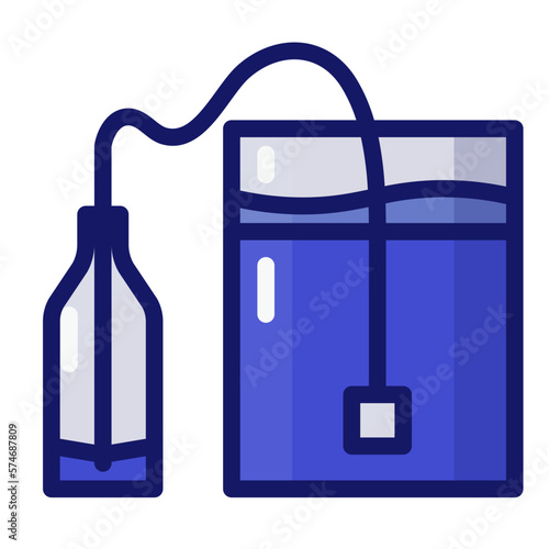 Beer bottling filled outline icon