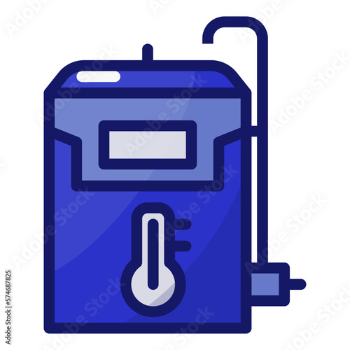 Brewing temperature filled outline icon