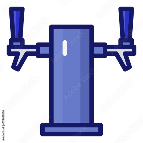 beer tap filled outline icon