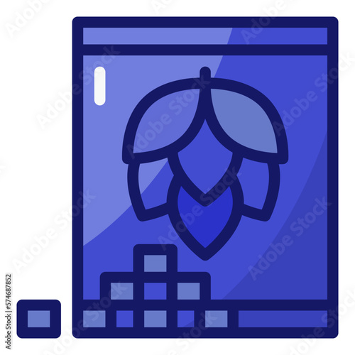 Hop pellet filled outline icon