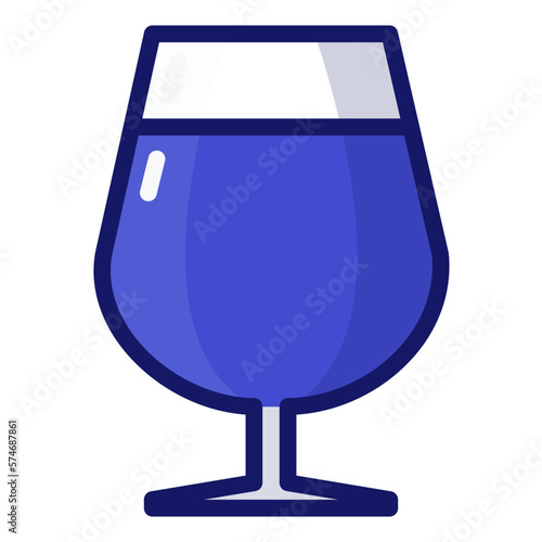 Goblet filled outline icon