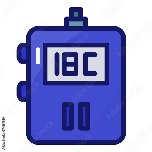 temperature control machine filled outline icon