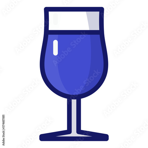 Tulip glass filled outline icon