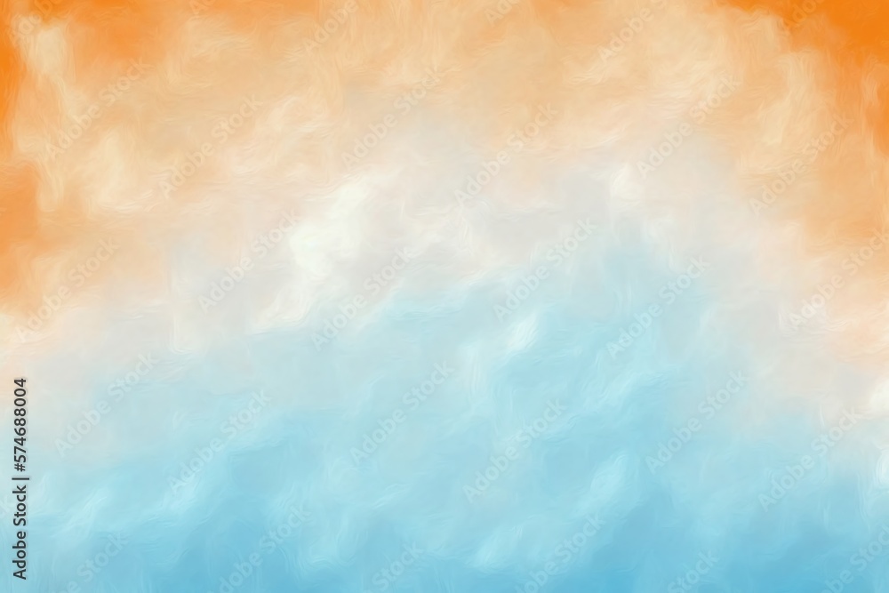 Abstract blue and orange color background. Colored background. Generative AI