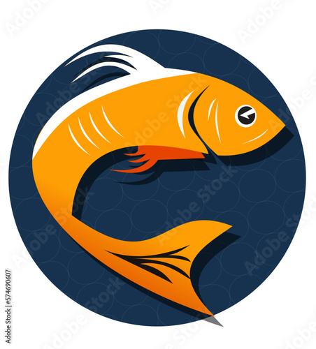 logo poisson orange
