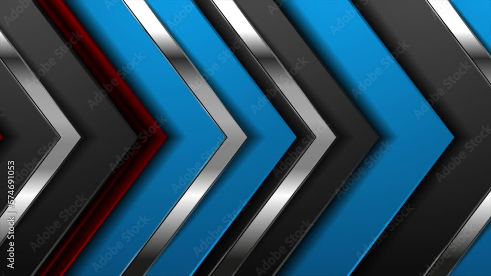 Technology geometric background with metallic silver arrows. Seamless ...