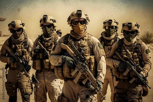 American Special Forces in Desert Combat Training