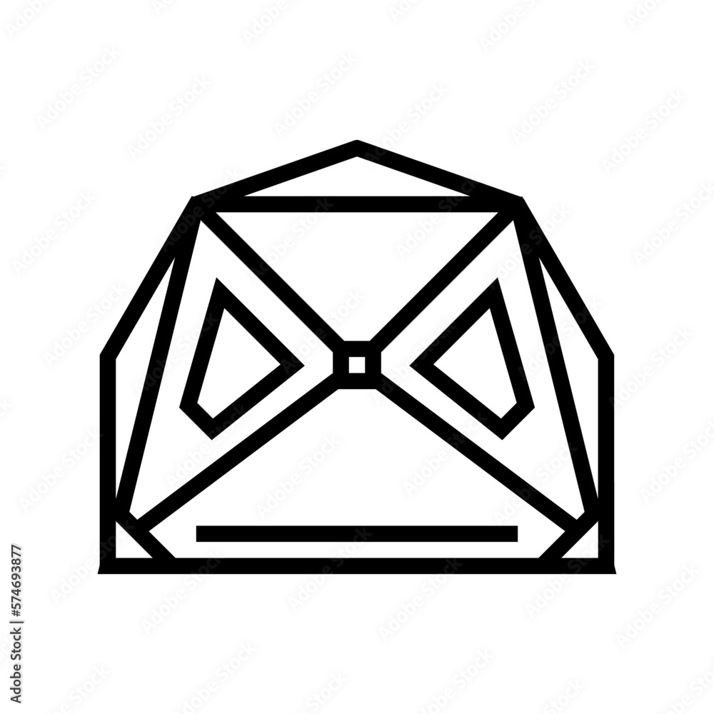 recreation tent vacation line icon vector illustration recreation tent vacation line icon vector illustration