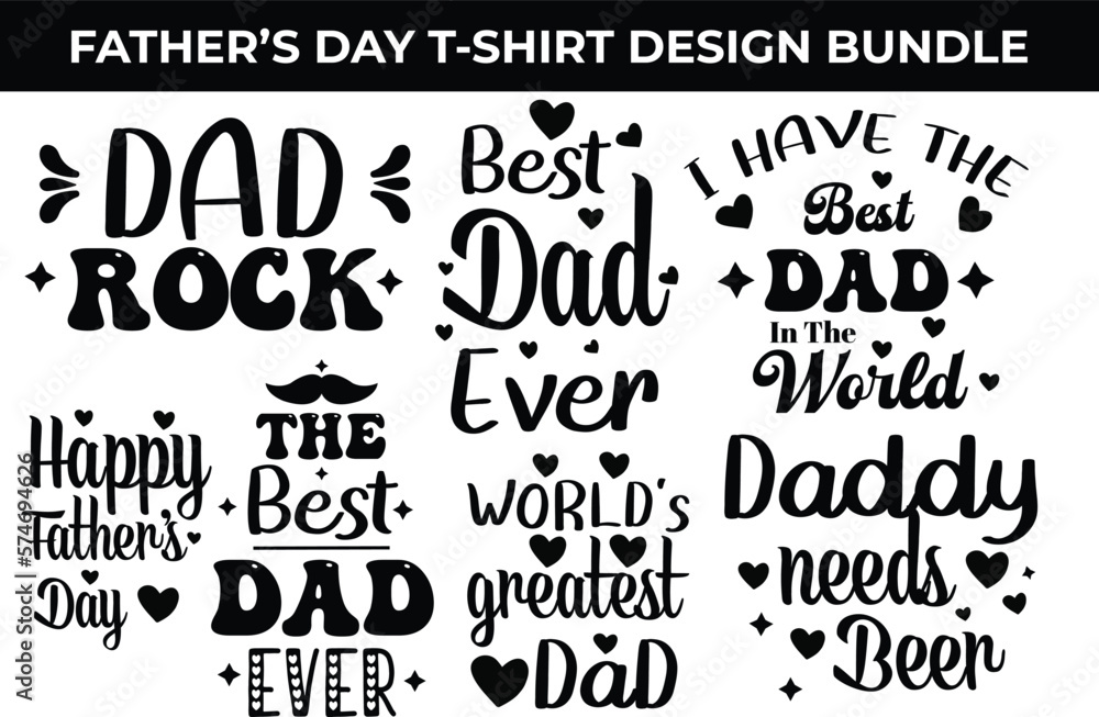 Father's Day Special T-shirt Design Bundle
